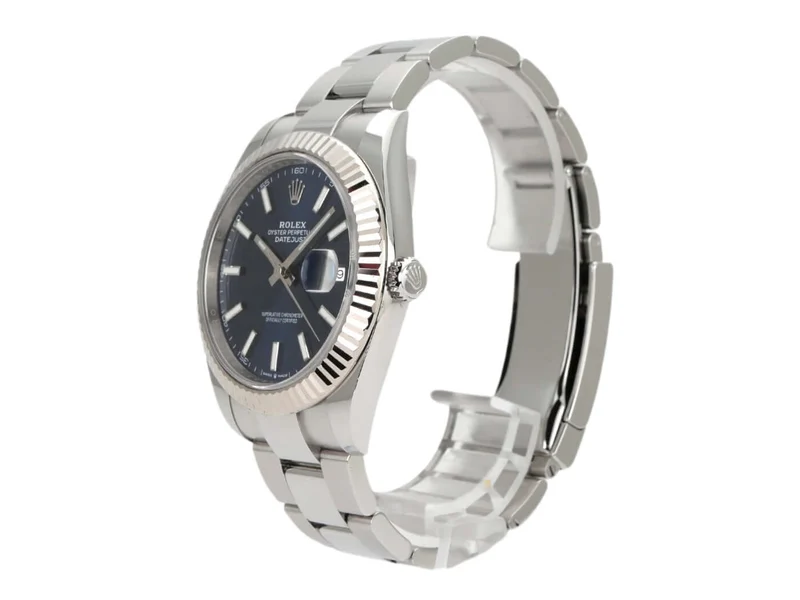 Rolex Datejust 41 Edelstahl Weißgold 126334 Blau
