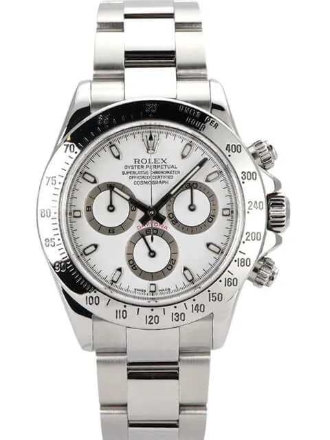 Rolex Daytona Edelstahl 116520 Weiß