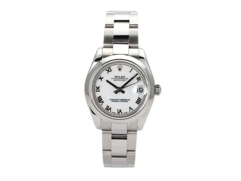 Rolex Datejust 31 Edelstahl 178240 Weiß Römisch