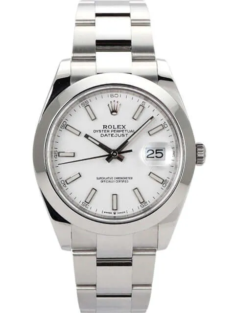 Rolex Datejust 41 Edelstahl 126300 Weiß