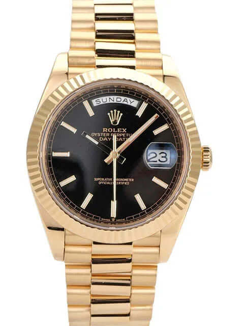 Rolex Day-Date 40 Gelbgold 228238 Schwarz