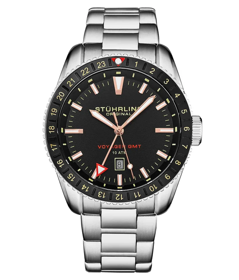 Stührling Voyager GMT 4017 Quartz GMT 42mm Diver