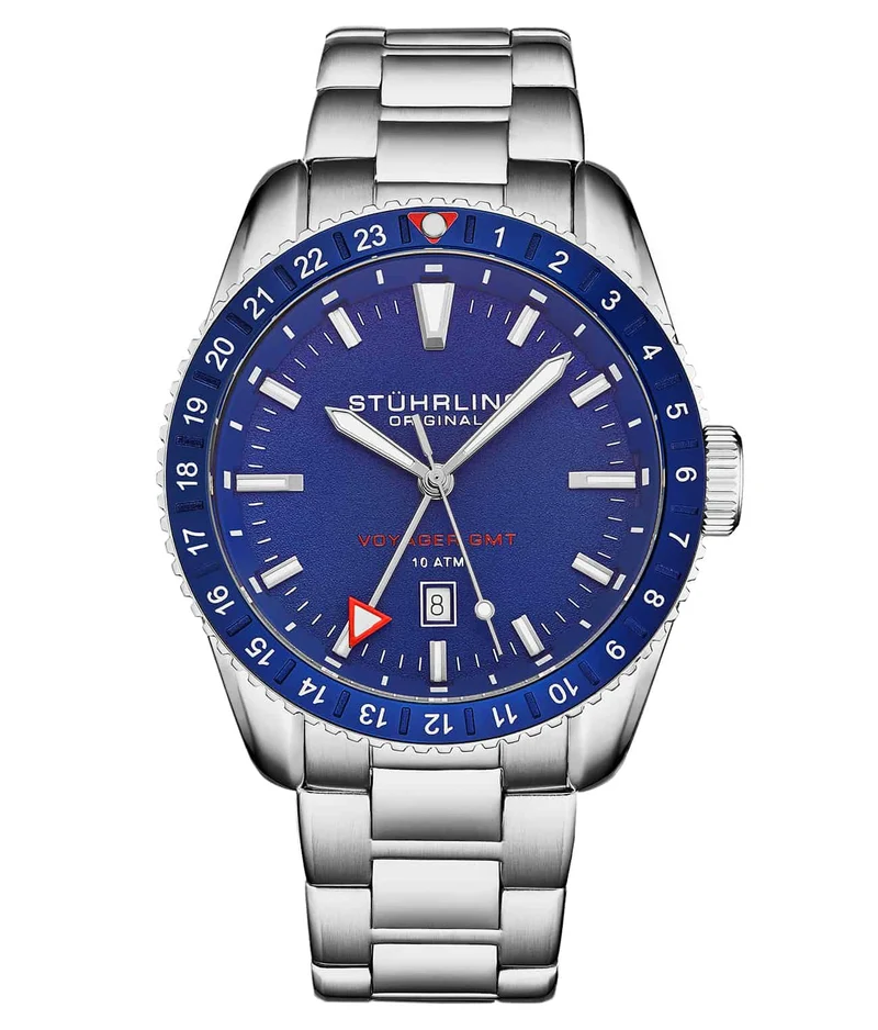 Stührling Voyager GMT 4017 Quartz GMT 42mm Diver