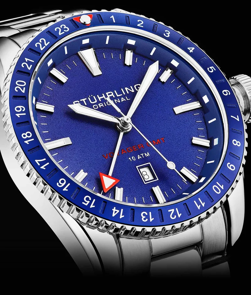 Stührling Voyager GMT 4017 Quartz GMT 42mm Diver