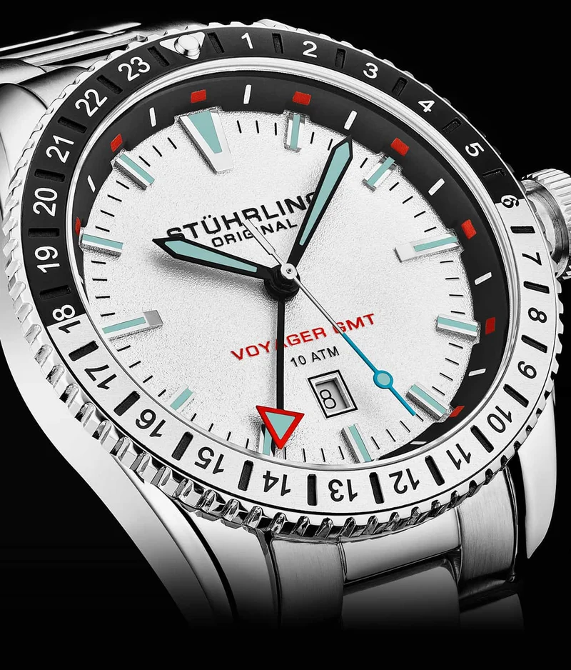 Stührling Voyager GMT 4017 Quartz GMT 42mm Diver