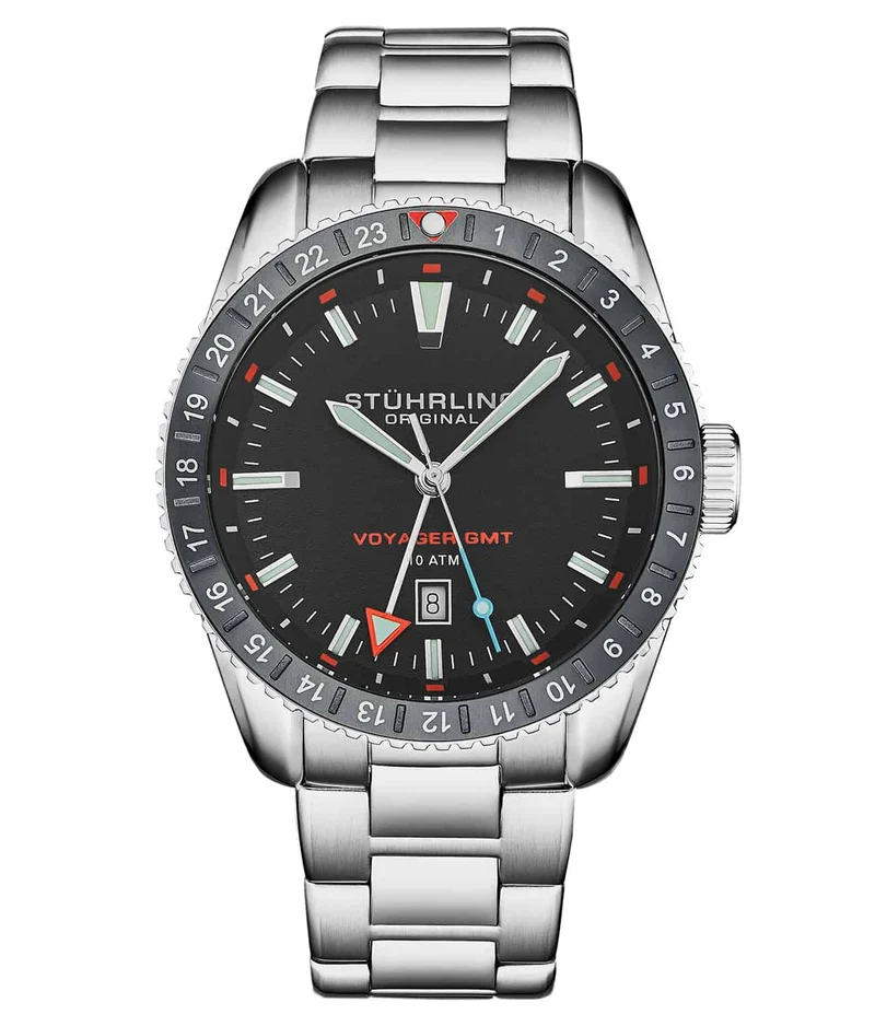 Stührling Voyager GMT 4017 Quartz GMT 42mm Diver