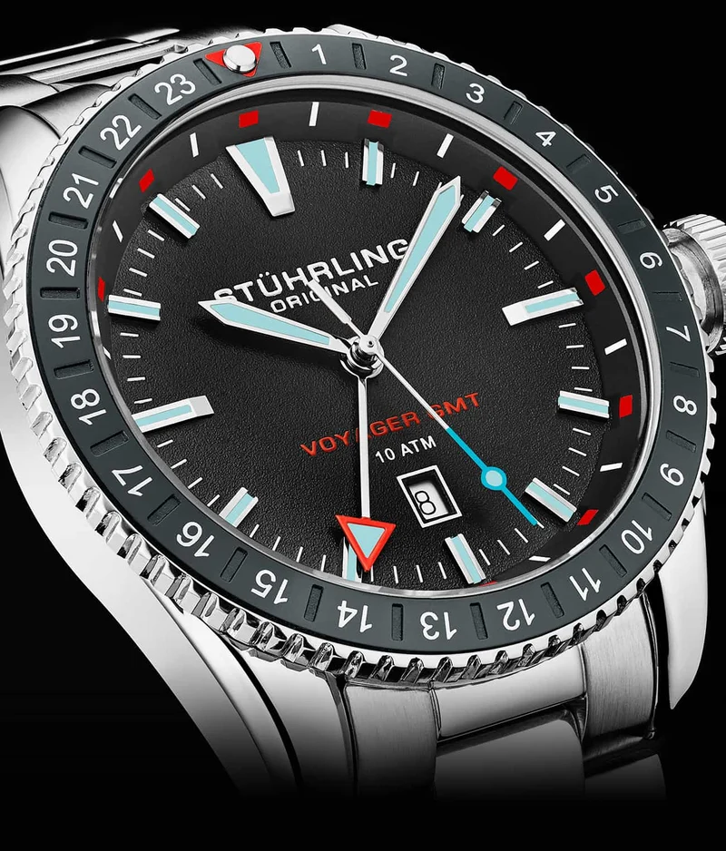 Stührling Voyager GMT 4017 Quartz GMT 42mm Diver