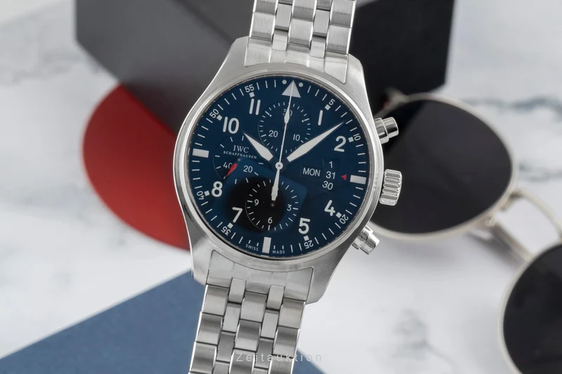 IWC Fliegerchronograph chronograph steel automatic men's watch IW377704 [2603800]