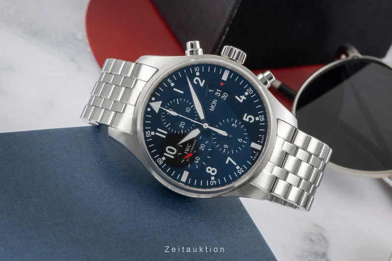 IWC Fliegerchronograph chronograph steel automatic men's watch IW377704 [2603800]
