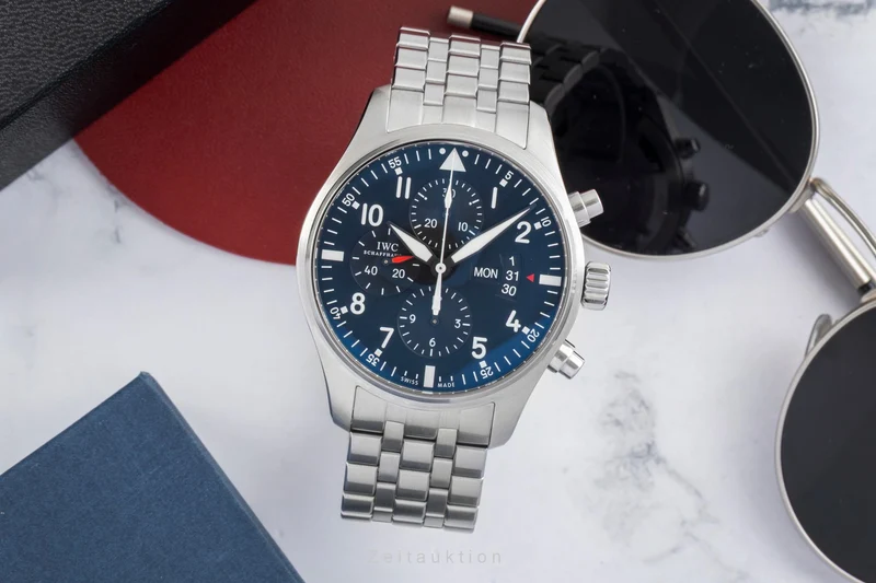 IWC Fliegerchronograph chronograph steel automatic men's watch IW377704 [2603800]
