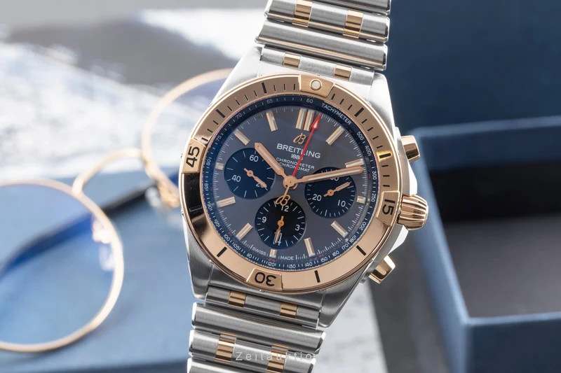 Breitling Chronomat chronograph steel / gold automatic men's watch UB0134101B1U1 LP: 14500EUR [2603885]