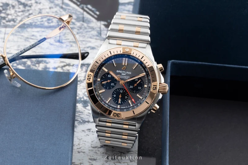 Breitling Chronomat chronograph steel / gold automatic men's watch UB0134101B1U1 LP: 14500EUR [2603885]