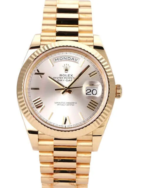 Rolex Day-Date 40 Gelbgold 228238 Silber Römisch