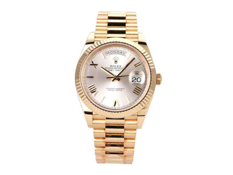 Rolex Day-Date 40 Gelbgold 228238 Silber Römisch