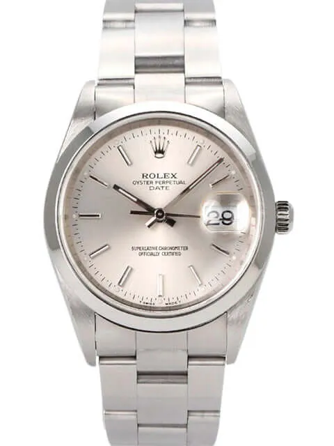 Rolex Oyster Perpetual Date 34 15200 Silber