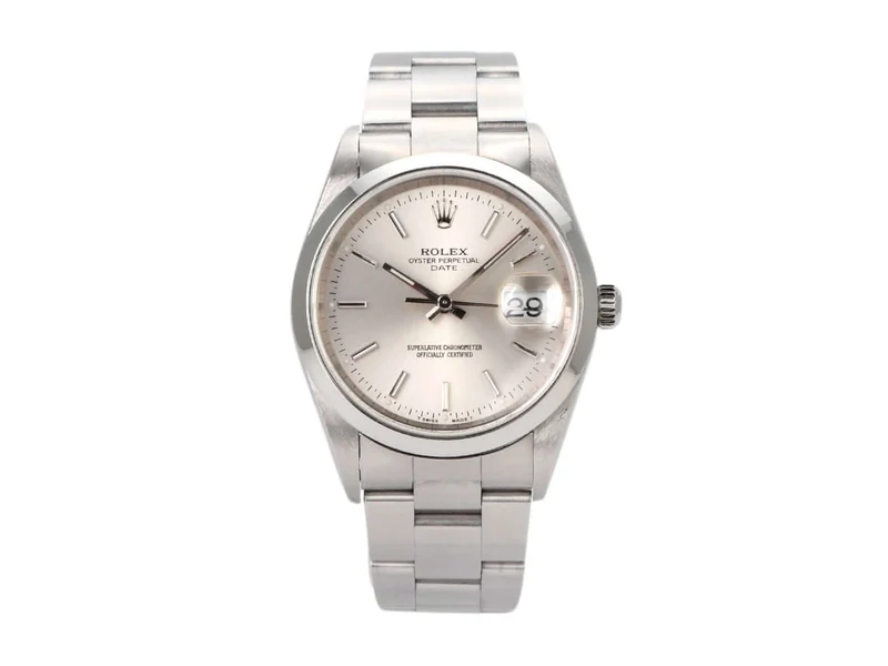 Rolex Oyster Perpetual Date 34 15200 Silber