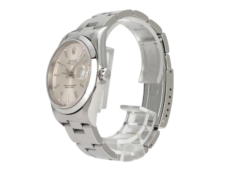 Rolex Oyster Perpetual Date 34 15200 Silber