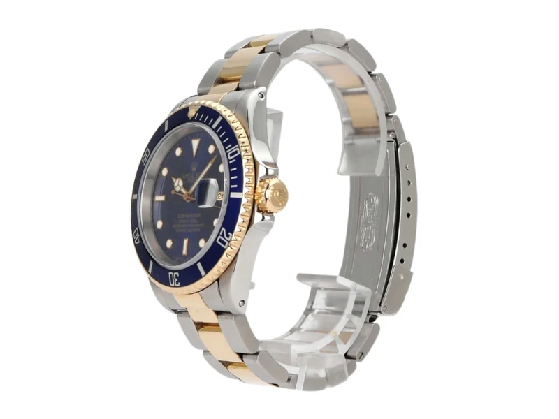 Rolex Submariner Date 16613 Edelstahl Gelbgold Blau