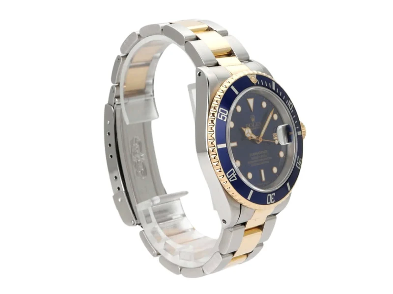 Rolex Submariner Date 16613 Edelstahl Gelbgold Blau