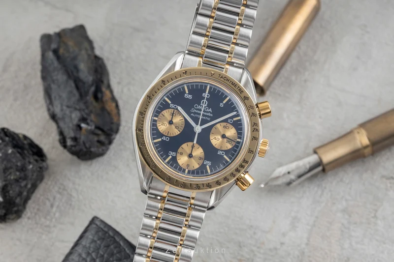 Omega Speedmaster chronograph steel / gold automatic men's watch 175.0033 Vintage [2603523]