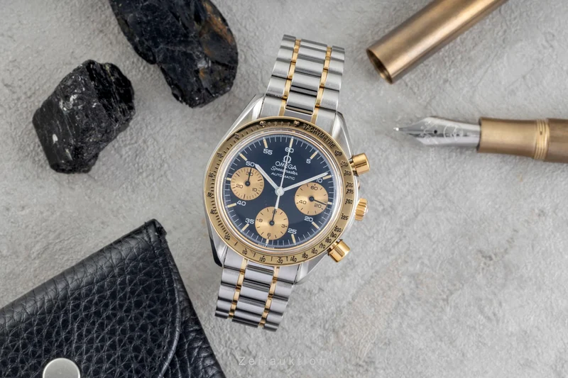 Omega Speedmaster chronograph steel / gold automatic men's watch 175.0033 Vintage [2603523]