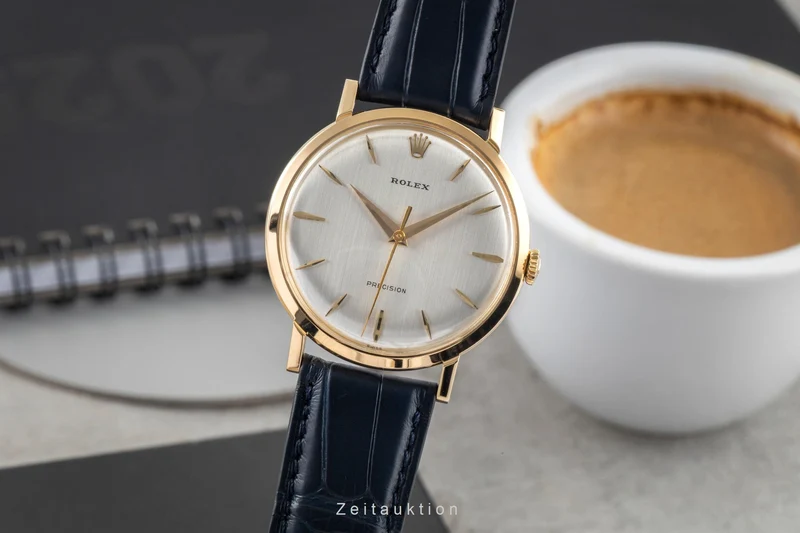Rolex Precision 18 ct gold manual winding men's watch 9971 Vintage [2603899]