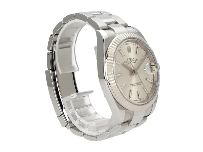 Rolex Datejust 41 Edelstahl Weißgold 126334 Silber