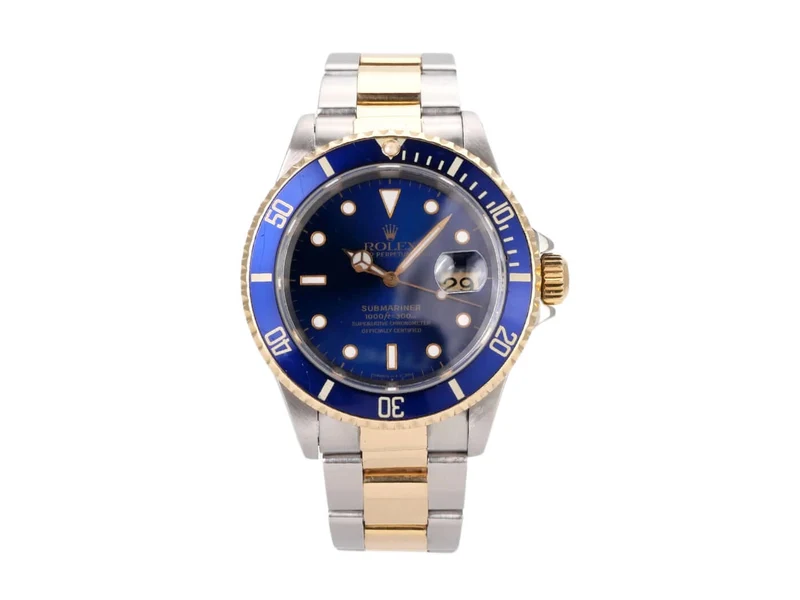 Rolex Submariner Date 16613 Edelstahl Gelbgold Blau