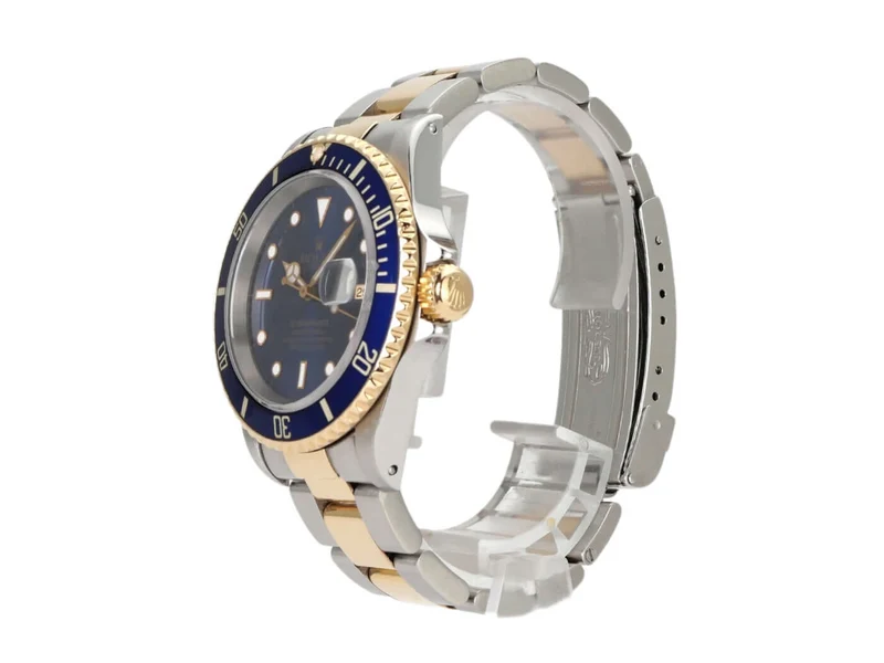 Rolex Submariner Date 16613 Edelstahl Gelbgold Blau