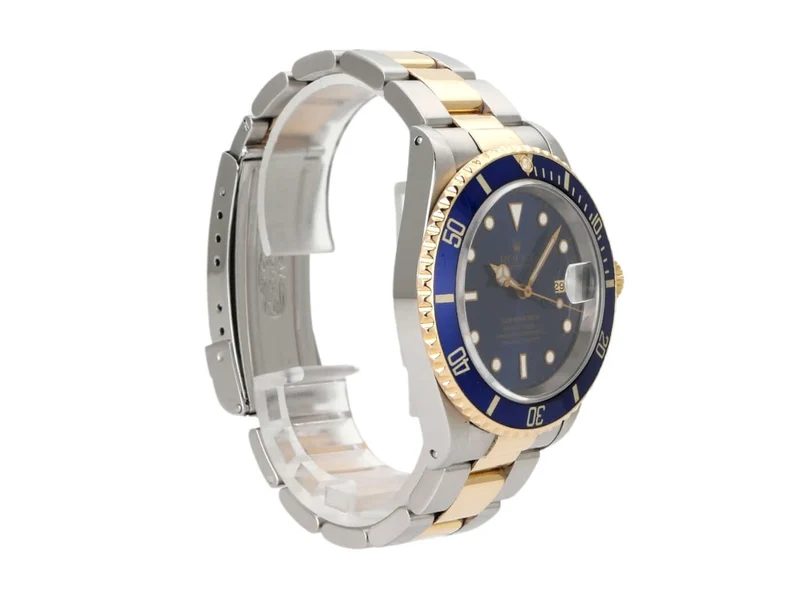 Rolex Submariner Date 16613 Edelstahl Gelbgold Blau