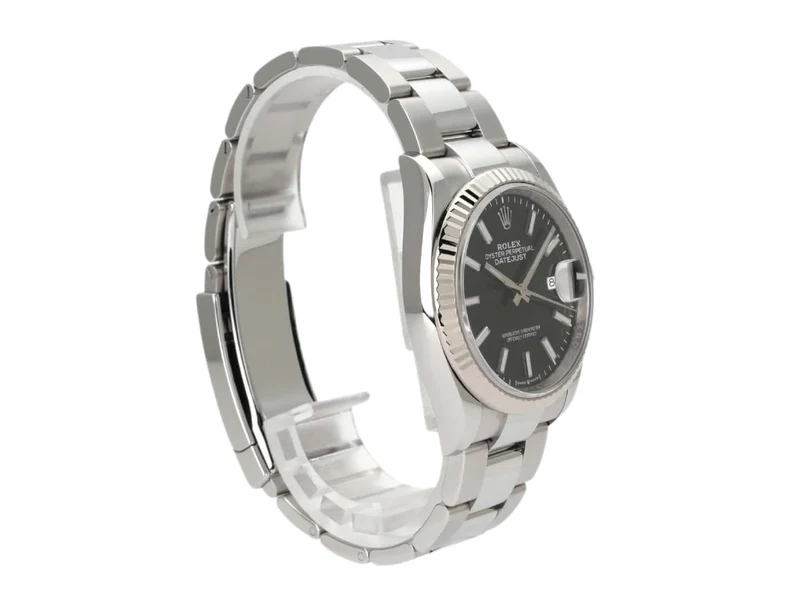 Rolex Datejust 36 Oystersteel Weißgold 126234 Schwarz