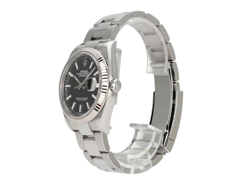 Rolex Datejust 36 Oystersteel Weißgold 126234 Schwarz