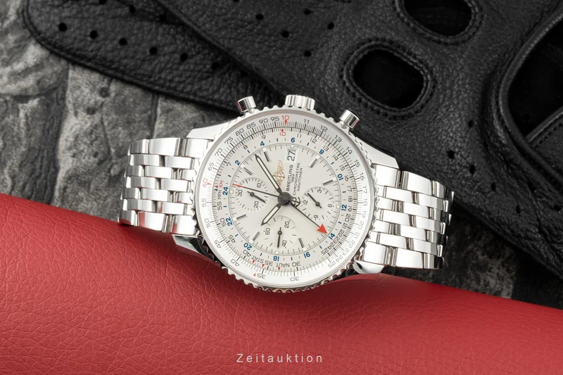 Breitling Navitimer World chronograph steel automatic men's watch A24322 LP: 6950EUR [2205473]