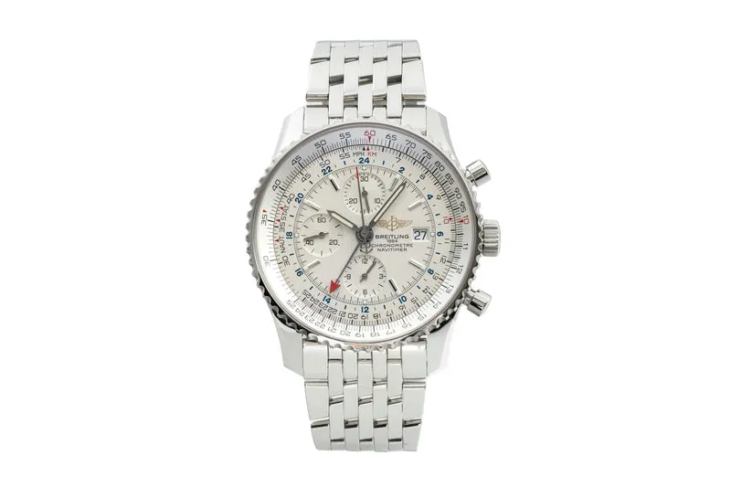 Breitling Navitimer World chronograph steel automatic men's watch A24322 LP: 6950EUR [2205473]