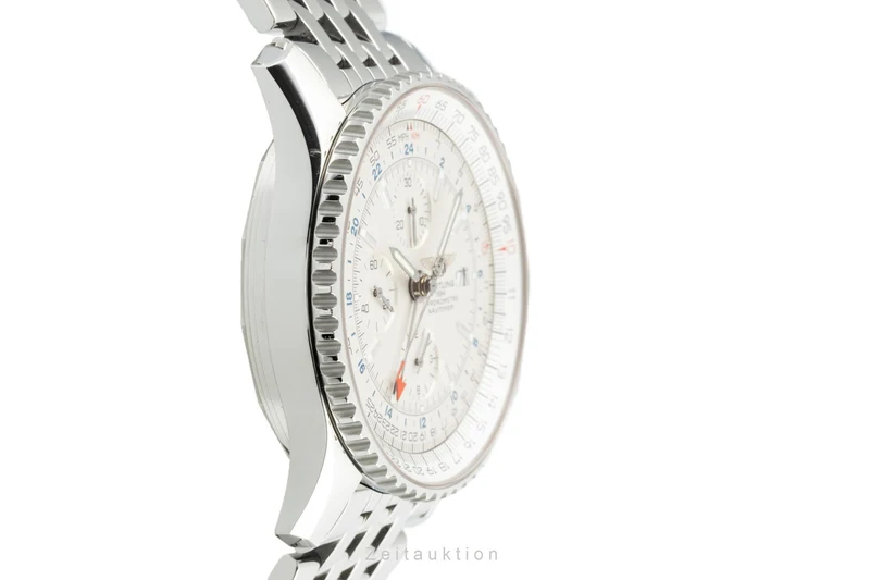 Breitling Navitimer World chronograph steel automatic men's watch A24322 LP: 6950EUR [2205473]