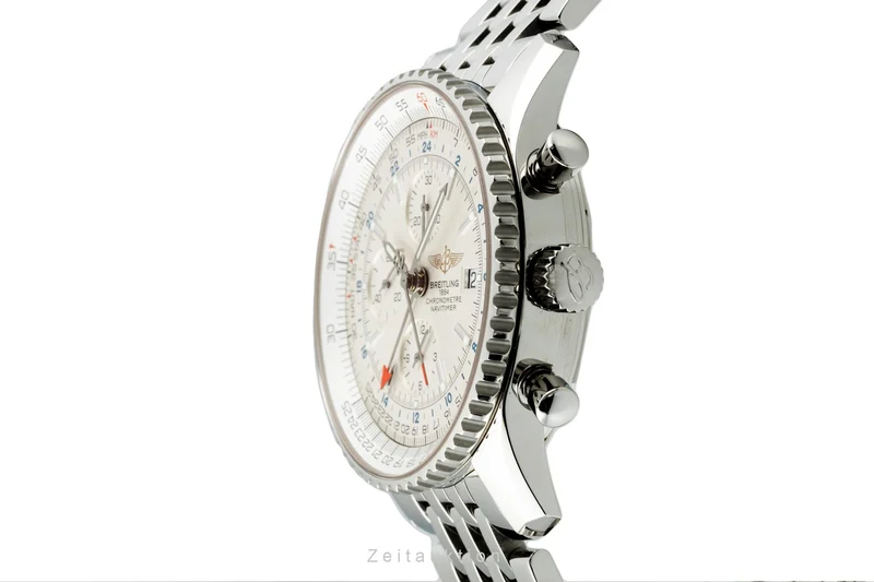 Breitling Navitimer World chronograph steel automatic men's watch A24322 LP: 6950EUR [2205473]