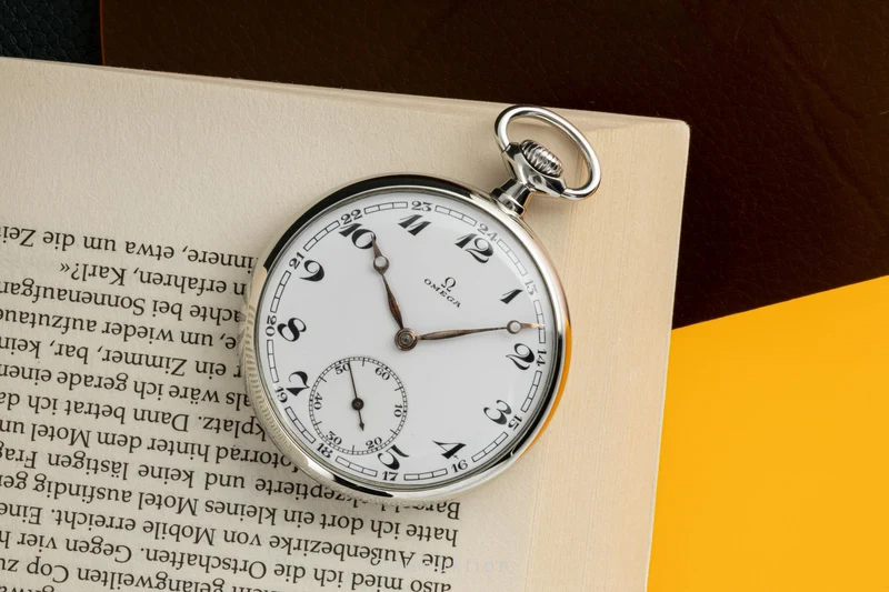 Omega Taschenuhr german silver manual winding pocket watch Vintage [2205430]