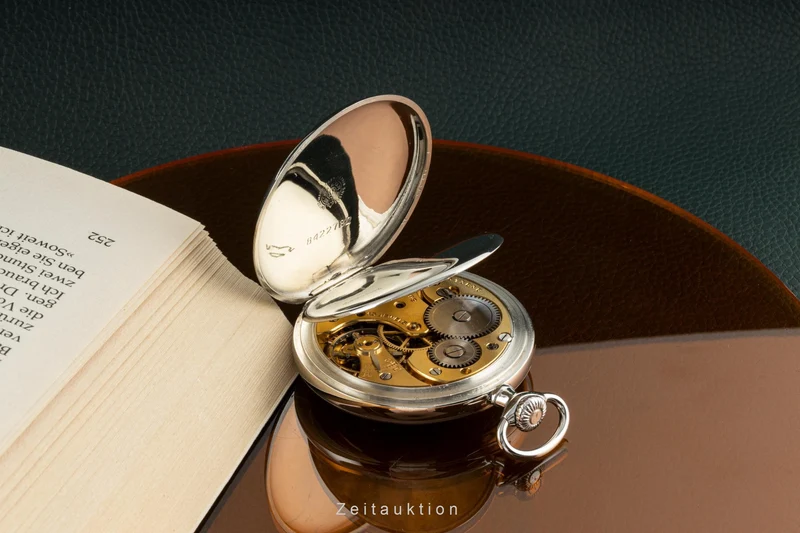 Omega Taschenuhr german silver manual winding pocket watch Vintage [2205430]
