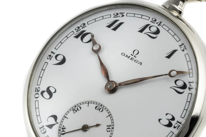 Omega Taschenuhr german silver manual winding pocket watch Vintage [2205430]
