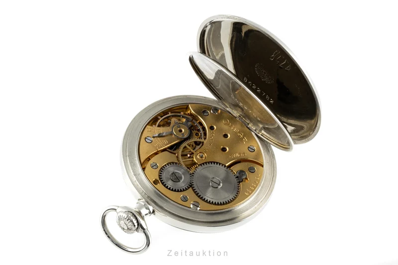 Omega Taschenuhr german silver manual winding pocket watch Vintage [2205430]