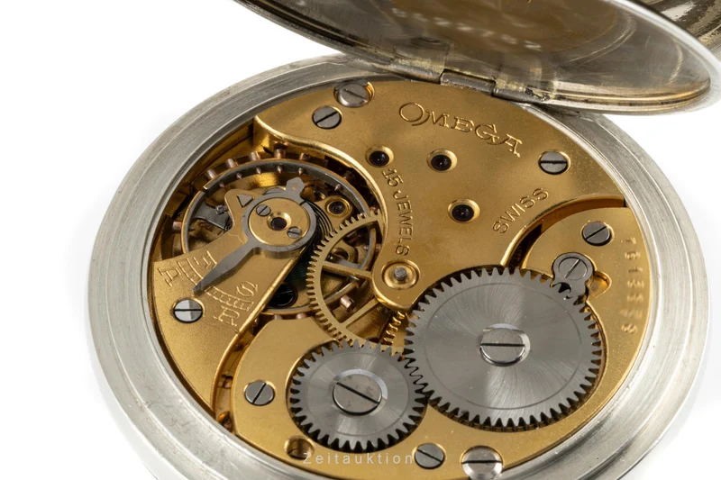 Omega Taschenuhr german silver manual winding pocket watch Vintage [2205430]