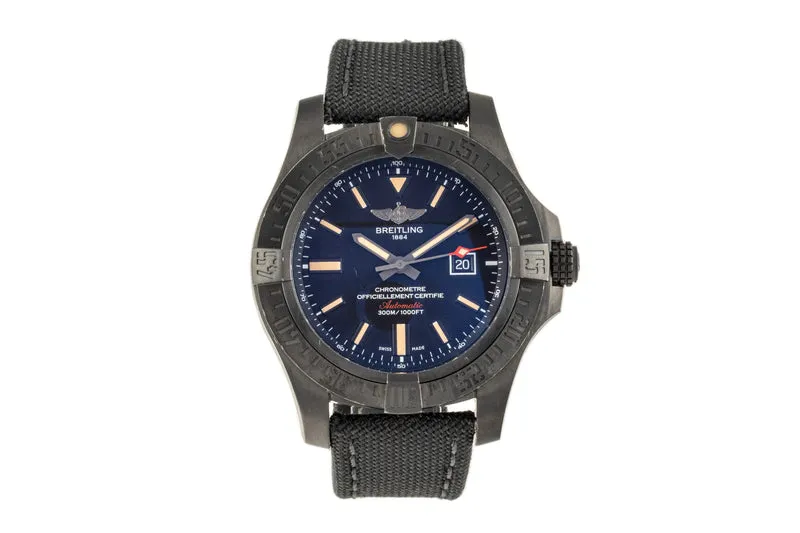 Breitling Avenger Blackbird 44 titanium automatic men's watch V17310 LP: 4830EUR [2206356]