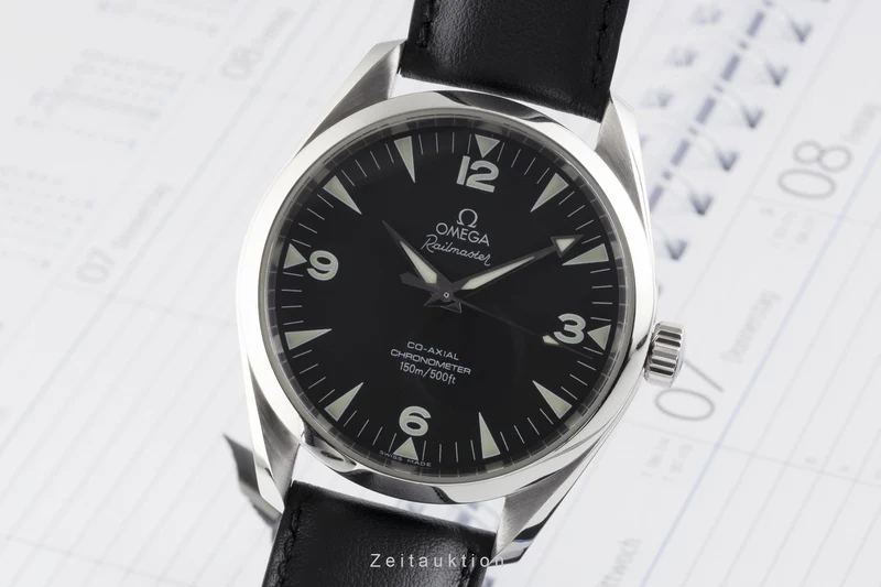 Omega Railmaster steel automatic men's watch 2502.52.00 LP: 6000EUR [2206340]