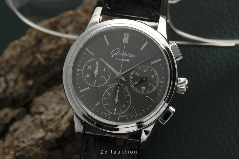 Glashütte Senator chronograph steel automatic men's watch 39-31-14-23-04 LP: 8200EUR [2206236]