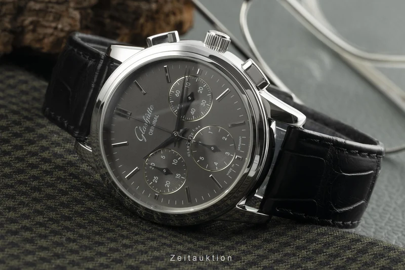 Glashütte Senator chronograph steel automatic men's watch 39-31-14-23-04 LP: 8200EUR [2206236]
