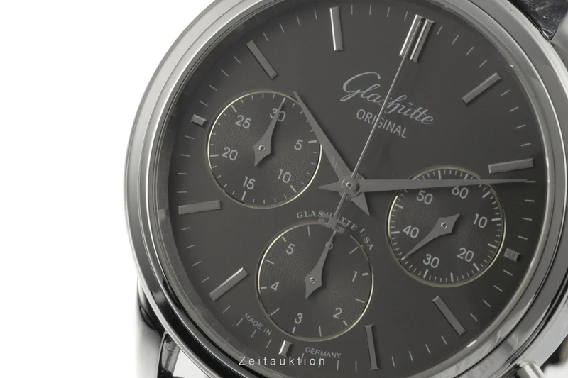 Glashütte Senator chronograph steel automatic men's watch 39-31-14-23-04 LP: 8200EUR [2206236]