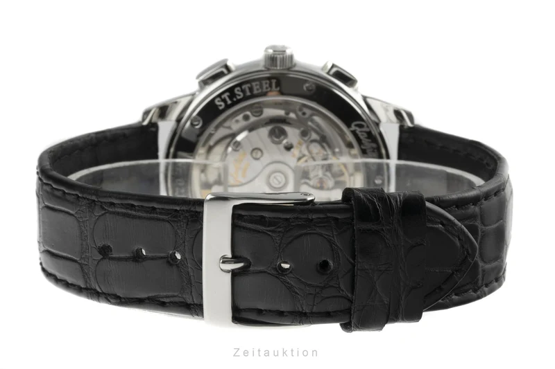 Glashütte Senator chronograph steel automatic men's watch 39-31-14-23-04 LP: 8200EUR [2206236]