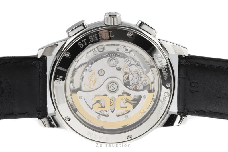 Glashütte Senator chronograph steel automatic men's watch 39-31-14-23-04 LP: 8200EUR [2206236]