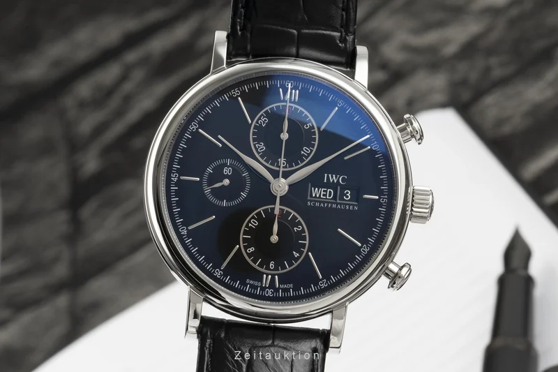IWC Portofino chronograph steel automatic men's watch IW3910 LP: 7100EUR [2205292]