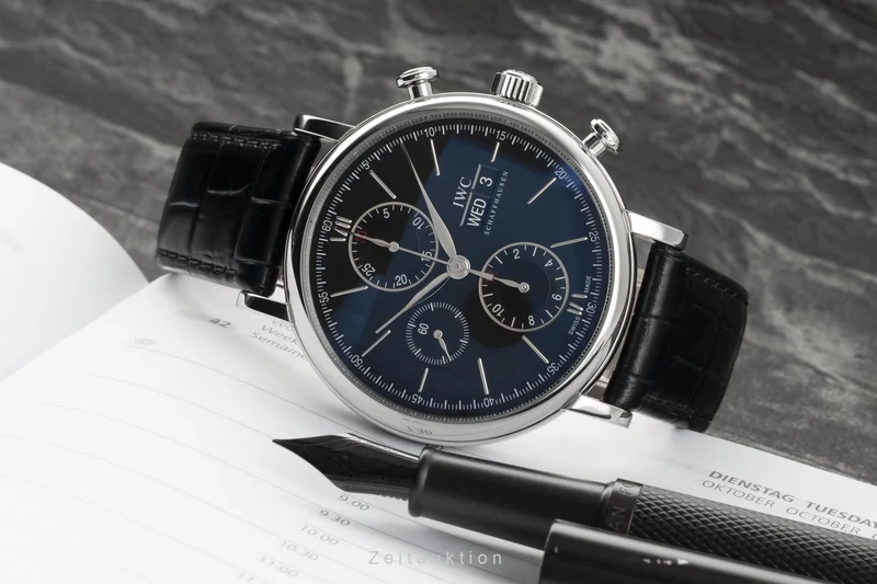 IWC Portofino chronograph steel automatic men's watch IW3910 LP: 7100EUR [2205292]